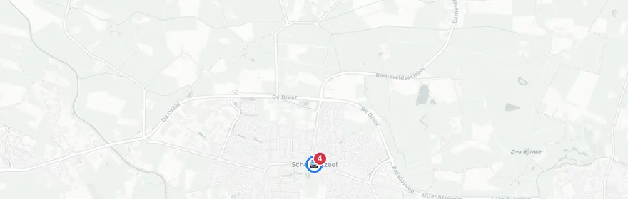 Kaart van Zwaar verkeersongeval De Dreef Scherpenzeel