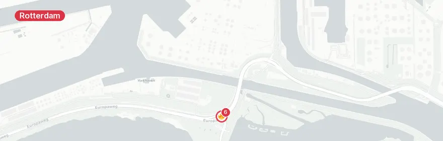 Kaart van Brand op tanker ECT Delta Terminals Maasvlakte Rotterdam