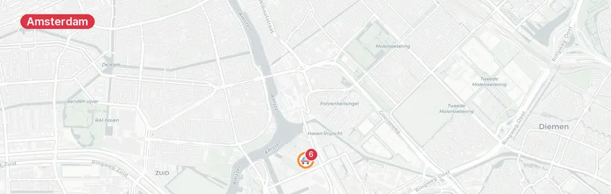 Kaart van Reanimatie Amstelvlietstraat Amsterdam