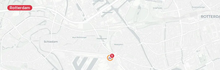 Kaart van Persoon te water Marconistraat Rotterdam