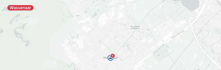 Kaart van Verkeersongeval met letsel Rijksstraatweg Wassenaar