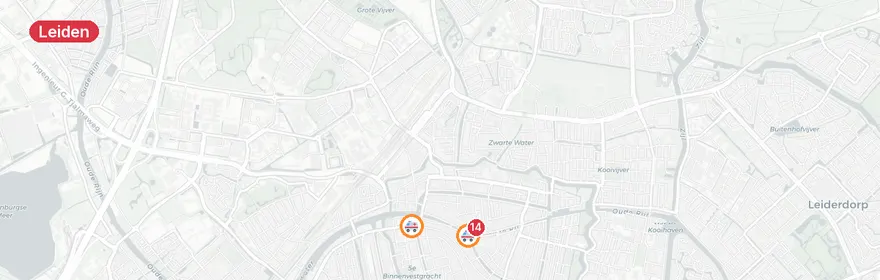 Kaart van Twee verkeersongevallen met letsel N434 en A4 Leiden