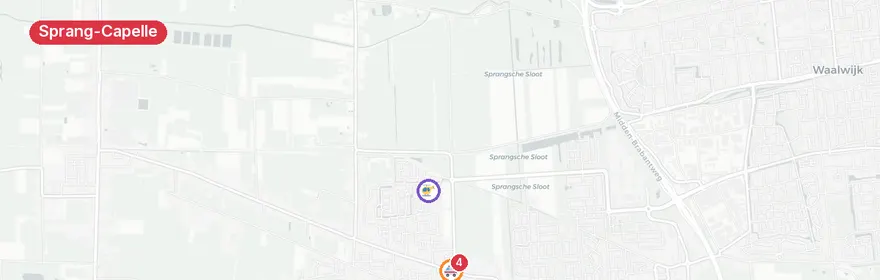 Kaart van Meerdere ambulances Sprang-Capelle