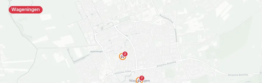 Kaart van Spoedeisend medisch incident Wageningen