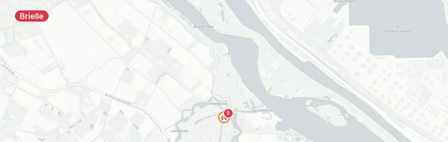 Kaart van Reanimatie Batterijweg Brielle, traumahelikopter ingezet