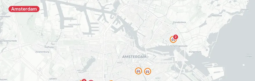 Kaart van Verkeersongevallen Amstelveenseweg Amsterdam