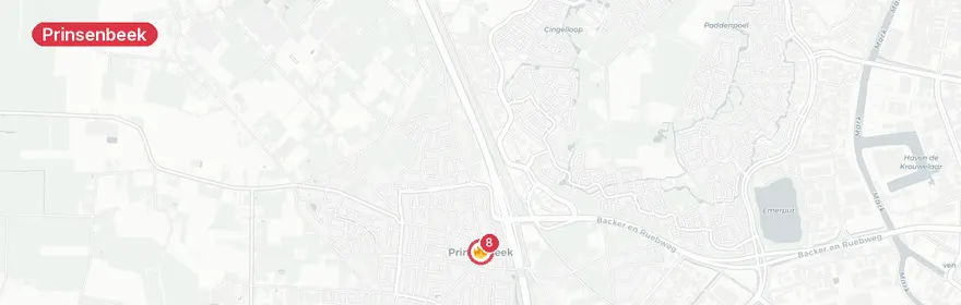 Kaart van Zwaar verkeersongeval A16 bij Prinsenbeek