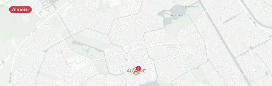 Kaart van Meerdere medische noodgevallen Almere
