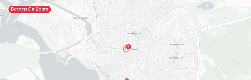 Kaart van Reanimatie Jan de Wittstraat Bergen op Zoom