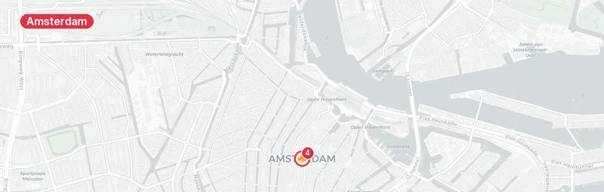 Kaart van Verkeersongeval met letsel A8 Coentunnelweg Amsterdam