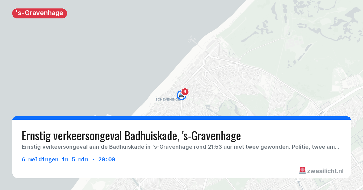 Kaart van de activiteitspiek bij 's-Gravenhage
