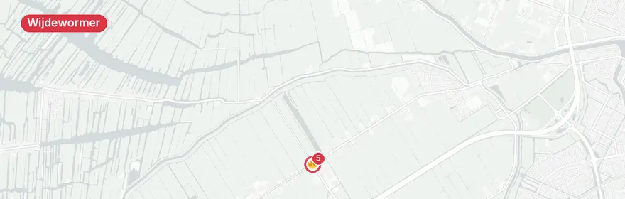 Kaart van Auto te water A7 Wijdewormer
