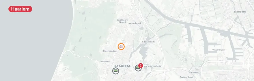 Kaart van Meerdere verkeersongevallen Boerhaavelaan Haarlem