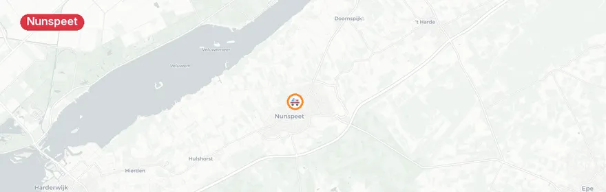 Kaart van Meerdere ambulances A1 Nunspeet