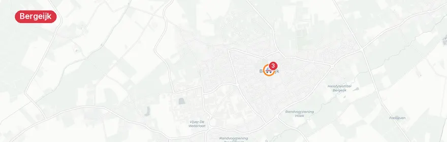 Kaart van Motorrijder om het leven gekomen bij aanrijding Loo Bergeijk