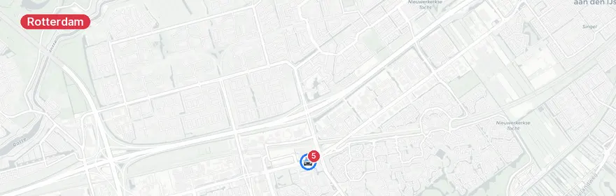 Kaart van Verkeersongeval met letsel Hoofdweg Rotterdam