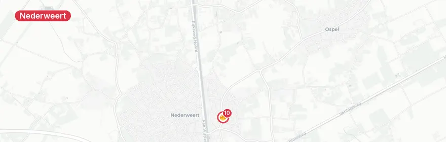 Kaart van Middelbrand in kliniek Beatrixstraat Nederweert