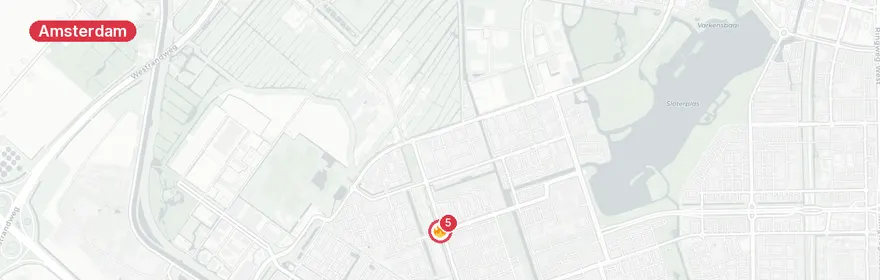 Kaart van Verkeersongeval Tussen Meer Amsterdam