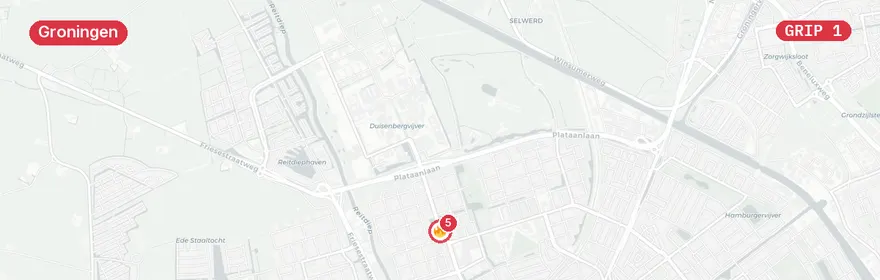 Kaart van Gasluchtklacht Venuslaan, Groningen