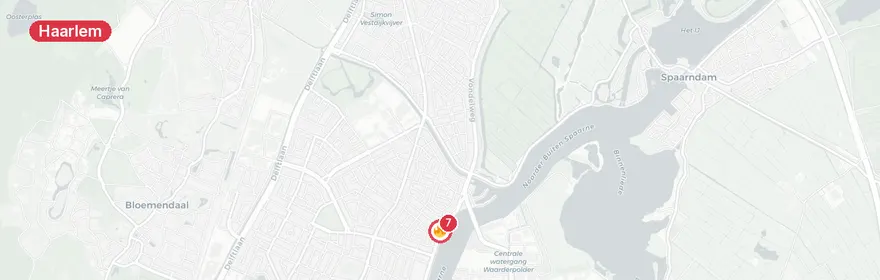 Kaart van Gebouwbrand Spaarndamseweg Haarlem