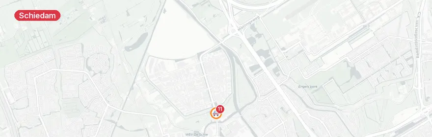 Kaart van Verkeersongeval met letsel op Schiekade Schiedam