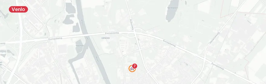 Kaart van Meerdere A1-meldingen Bakkersstraat, Venlo