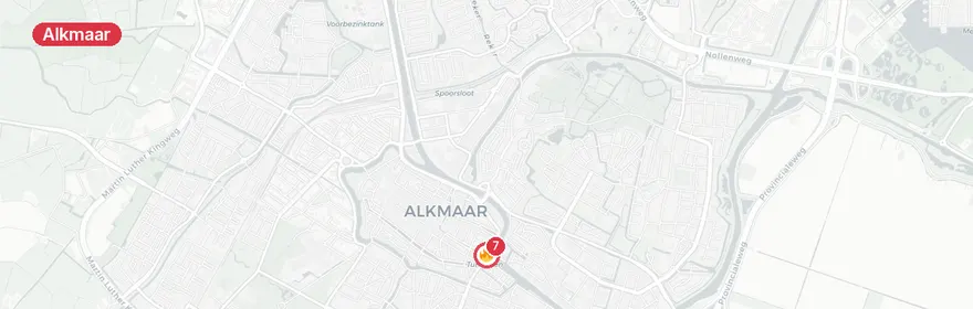 Kaart van Persoon te water Bierkade Alkmaar