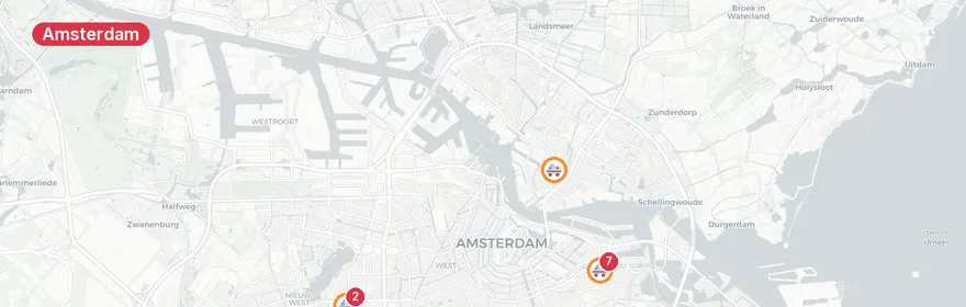 Kaart van Reanimatie Timorplein Amsterdam, traumahelikopter ingezet
