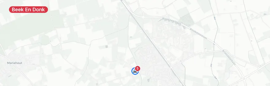 Kaart van Ernstig verkeersongeval Herendijk Beek en Donk