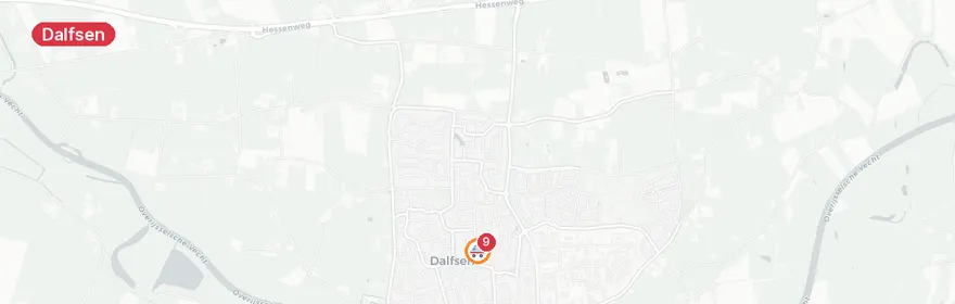 Kaart van Aanrijding met letsel op N340 Hessenweg Dalfsen