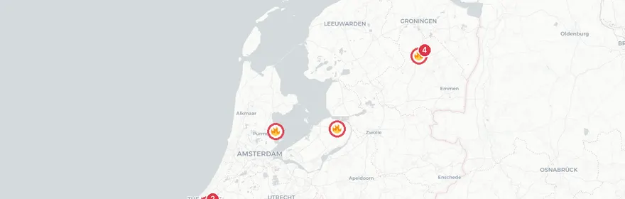 Kaart van Woningbrand Buizerdstraat Assen