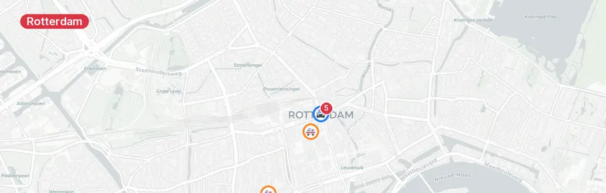 Kaart van Schietpartij Nieuwe Binnenweg Rotterdam
