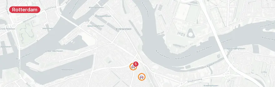 Kaart van Reanimatie Beijerlandselaan Rotterdam, traumahelikopter i...