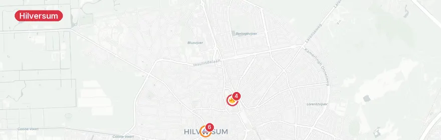 Kaart van Brand Schoolstraat Hilversum