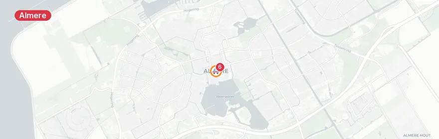 Kaart van Brand op Preludeweg Almere, hulpdiensten ter plaatse