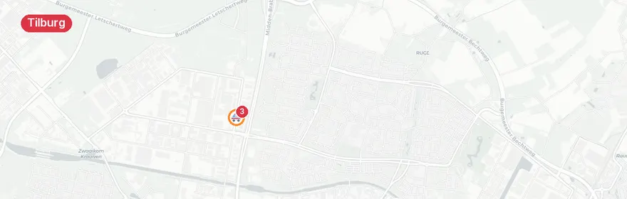 Kaart van Meerdere letselongevallen Ringbaan-Zuid, Tilburg