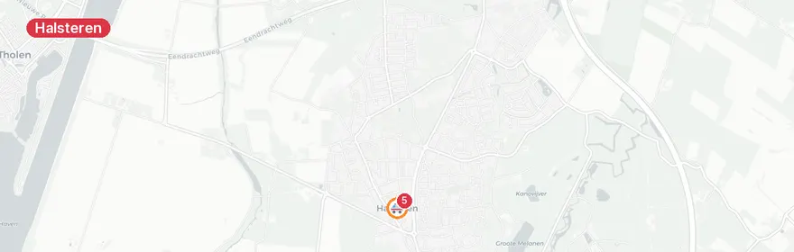 Kaart van Kettingbotsing A4 Halsteren, kind gewond