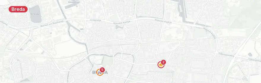 Kaart van Reanimatie Brabantplein, Breda