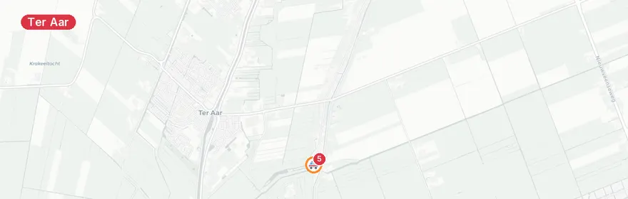 Kaart van Reanimatie Korteraarseweg Ter Aar
