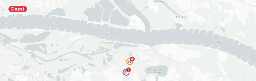 Kaart van Reanimatie Bijmansstraat Deest, traumahelikopter gealarmeerd