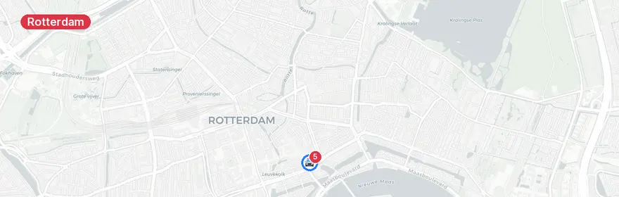 Kaart van Treinaanrijding Blaak Rotterdam