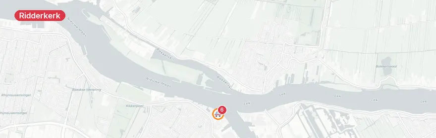Kaart van Traumahelikopter naar Drierivierenlaan Ridderkerk