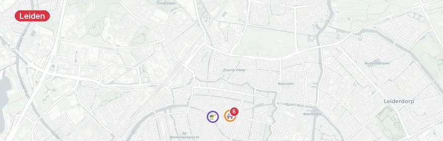 Kaart van Gewonde bij waterongeval Koppenhinksteeg Leiden