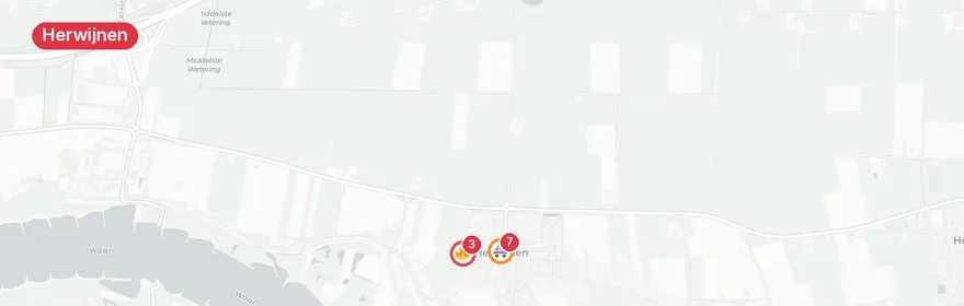 Kaart van Reanimatie Wilgenlaan Herwijnen, traumahelikopter ingezet