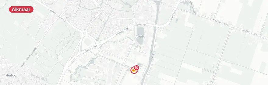 Kaart van Grote brand afvalverwerker Sortiva Zirkoonstraat