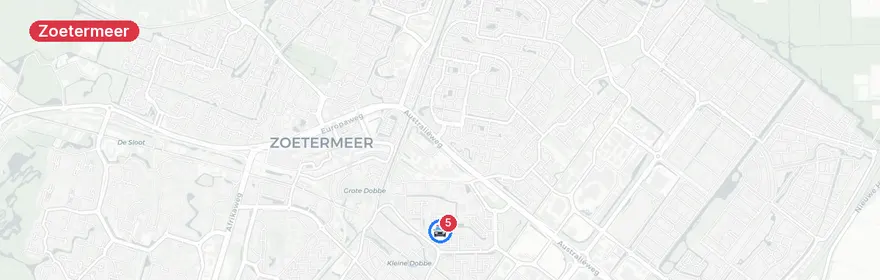 Kaart van Auto te water Voorhamstraat Zoetermeer