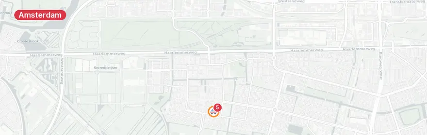 Kaart van Explosie en brand fitnessstudio Amsterdam Nieuw-West, zev...