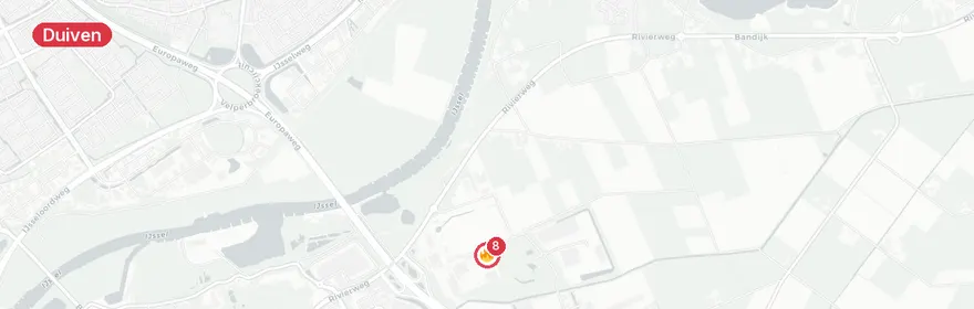 Kaart van Brand bij afvalverwerker Roelofshoeveweg Duiven