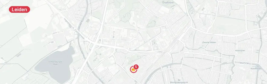 Kaart van Uitslaande brand Conradstraat Leiden
