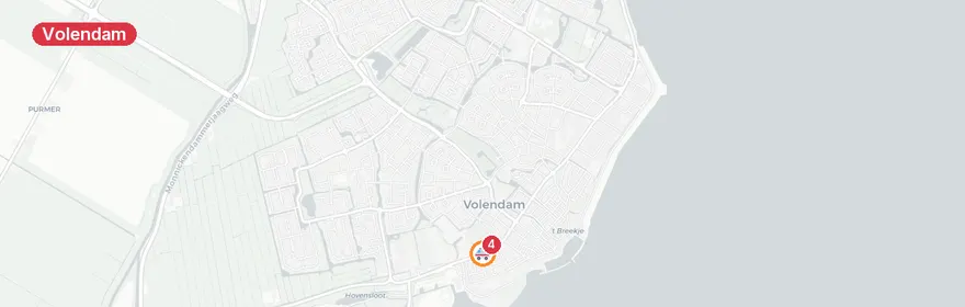 Kaart van Reanimatie Julianaweg Volendam